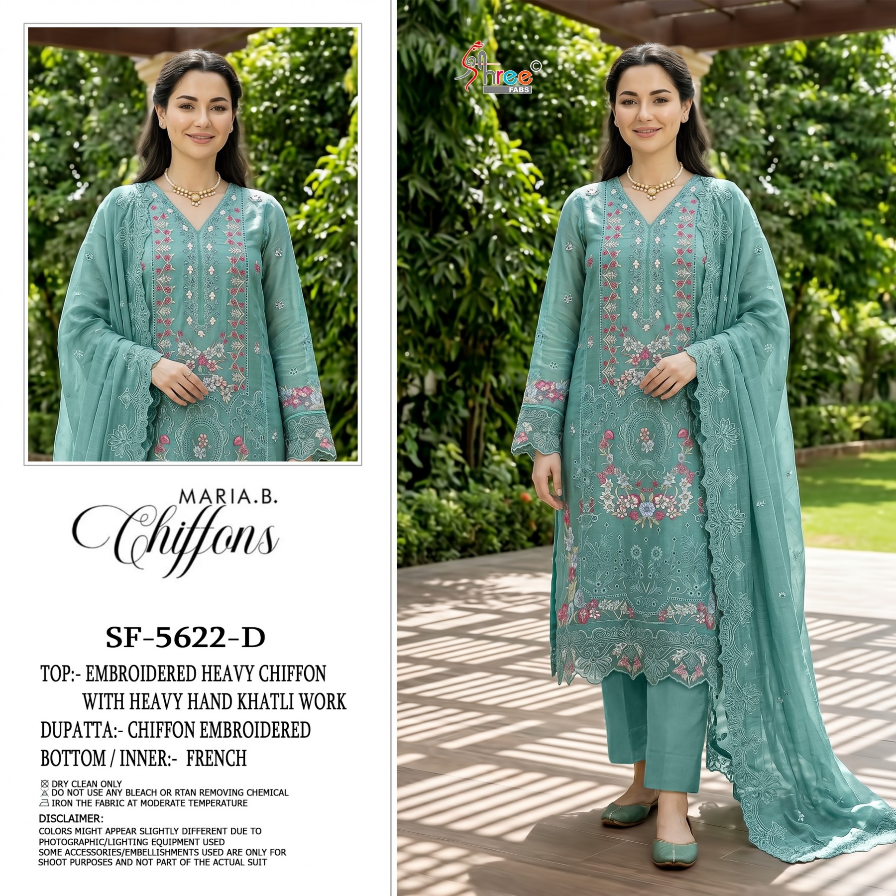SF-5622 COLOR | Heavy Chiffon Hand Khatli Collection