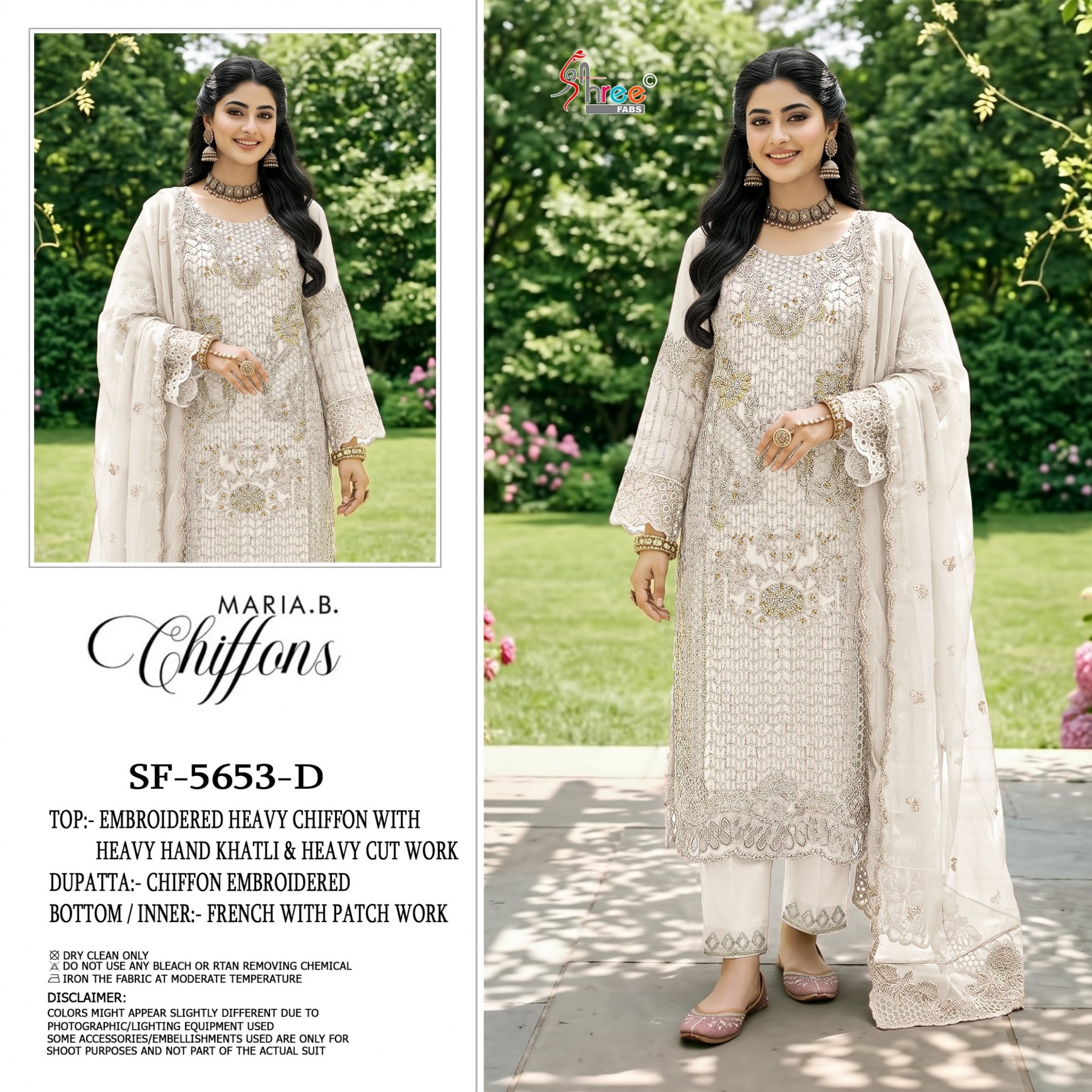 SHREE FABS | SF-5653 COLOR | Heavy Chiffon Hand Khatli & Latkan Collection