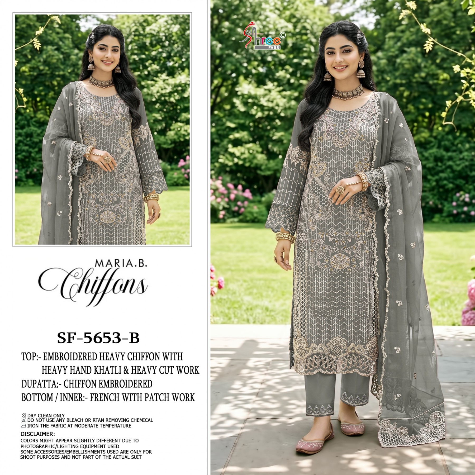 SHREE FABS | SF-5653 COLOR | Heavy Chiffon Hand Khatli & Latkan Collection
