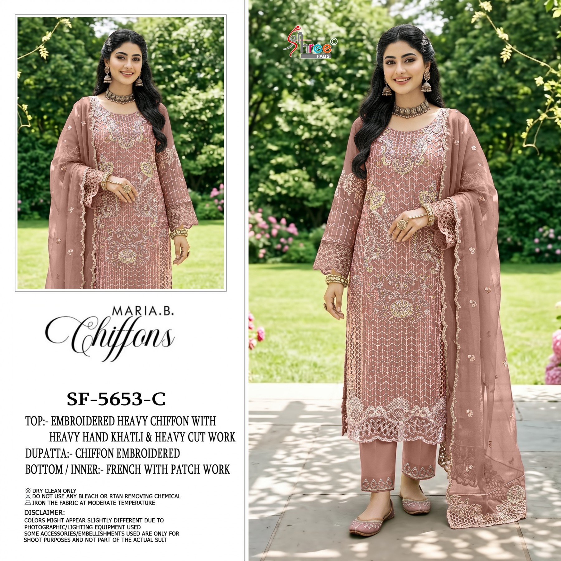 SHREE FABS | SF-5653 COLOR | Heavy Chiffon Hand Khatli & Latkan Collection