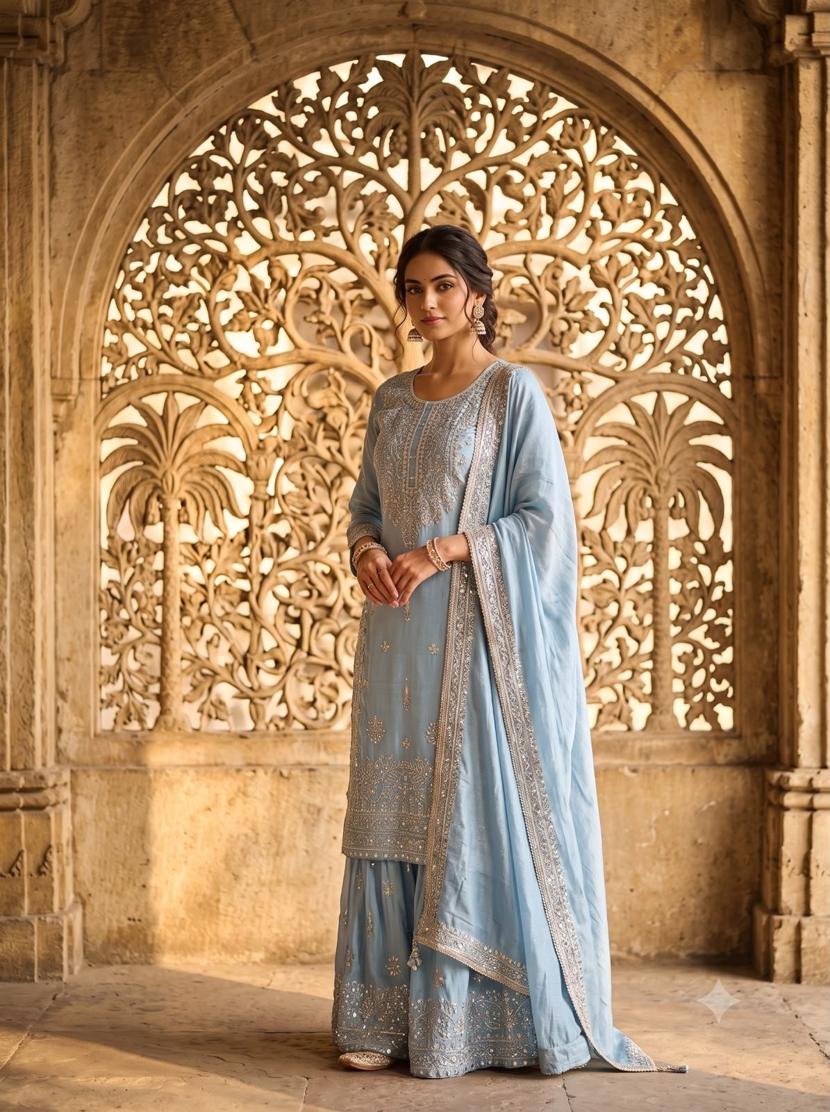 WW-1243 | Pure NC GMY Silk 5mm Sequence Designer Sarara