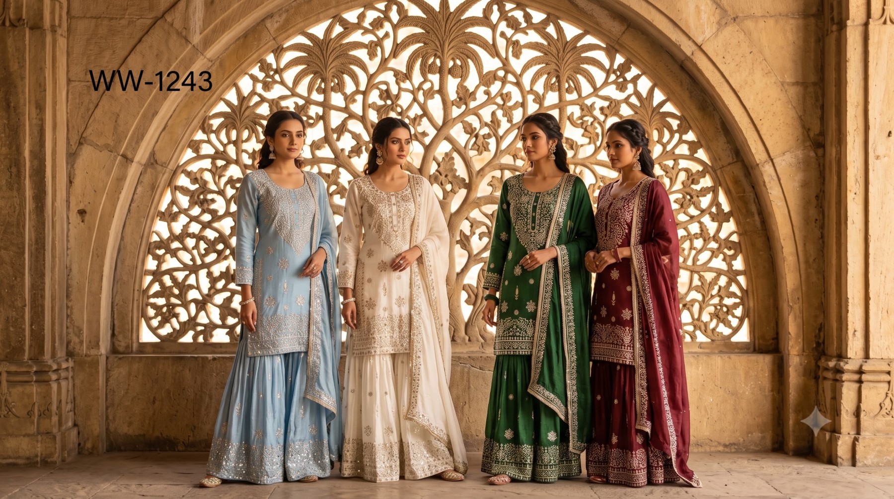 WW-1243 | Pure NC GMY Silk 5mm Sequence Designer Sarara