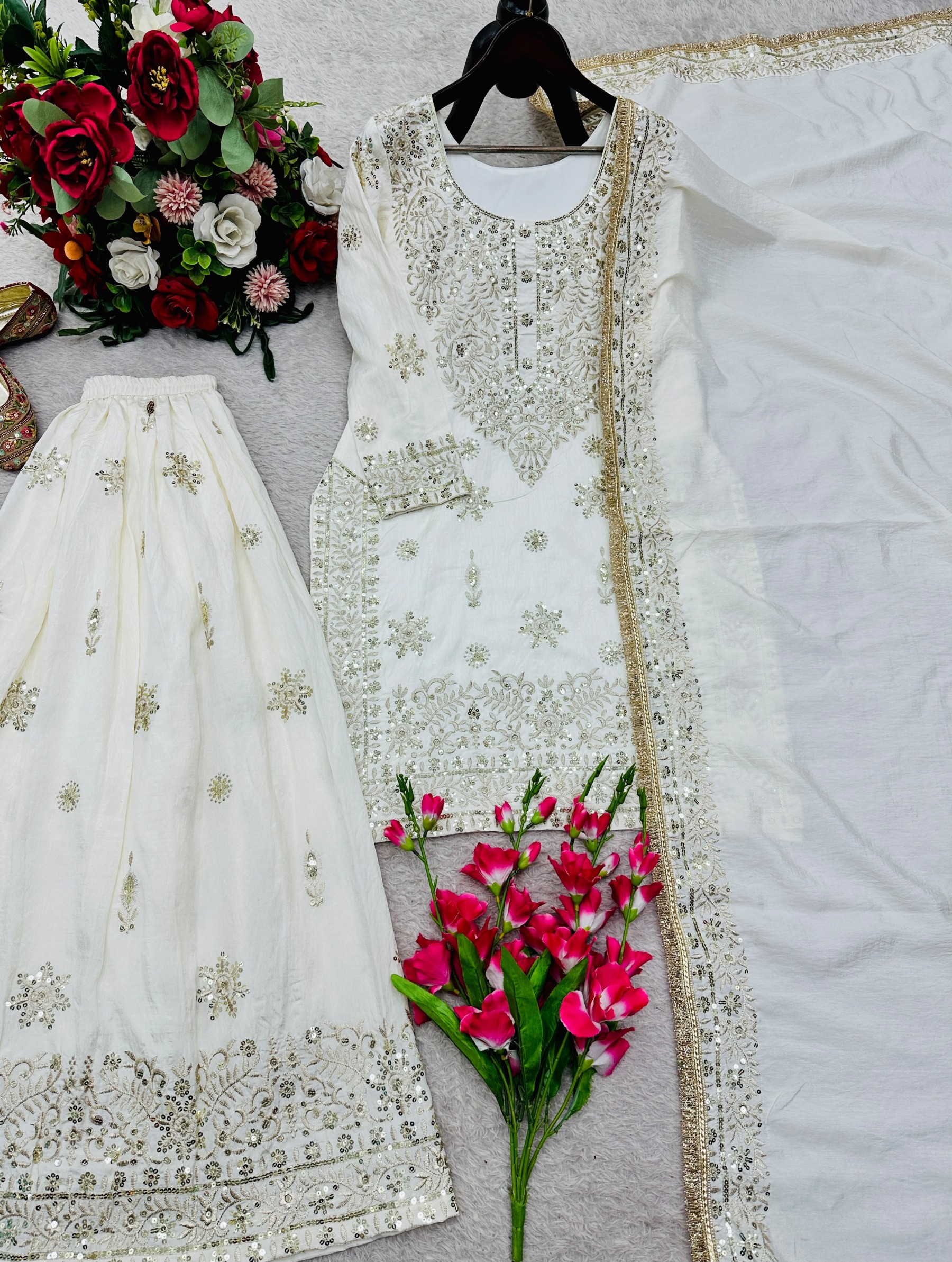 WW-1243 | Pure NC GMY Silk 5mm Sequence Designer Sarara