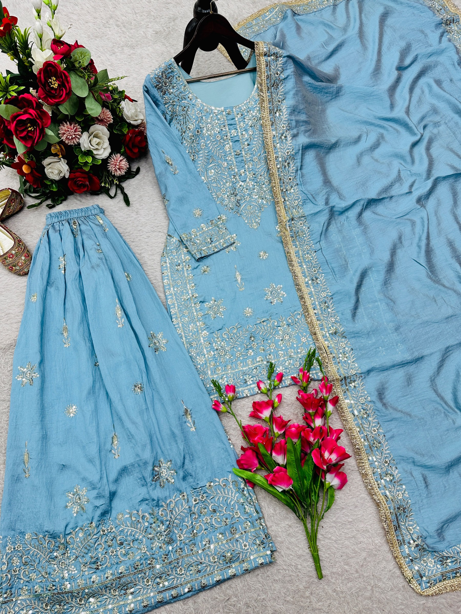 WW-1243 | Pure NC GMY Silk 5mm Sequence Designer Sarara