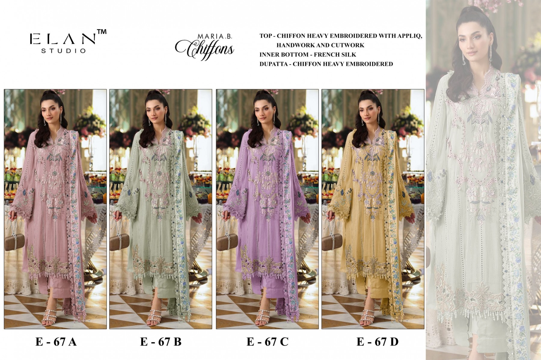 ELAN STUDIO | E-67 | MARIA.B Chiffons Designer Collection