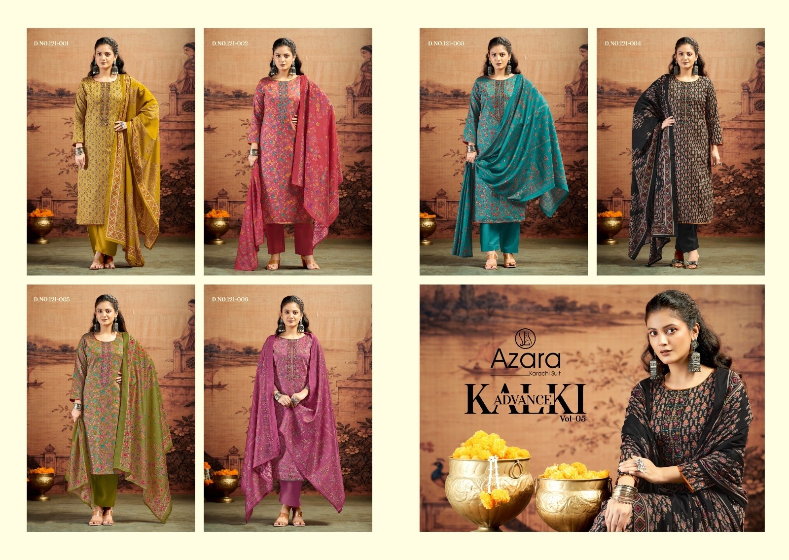 AZARA | KALKI ADVANCE-5 | Jaam Satin Designer Collection
