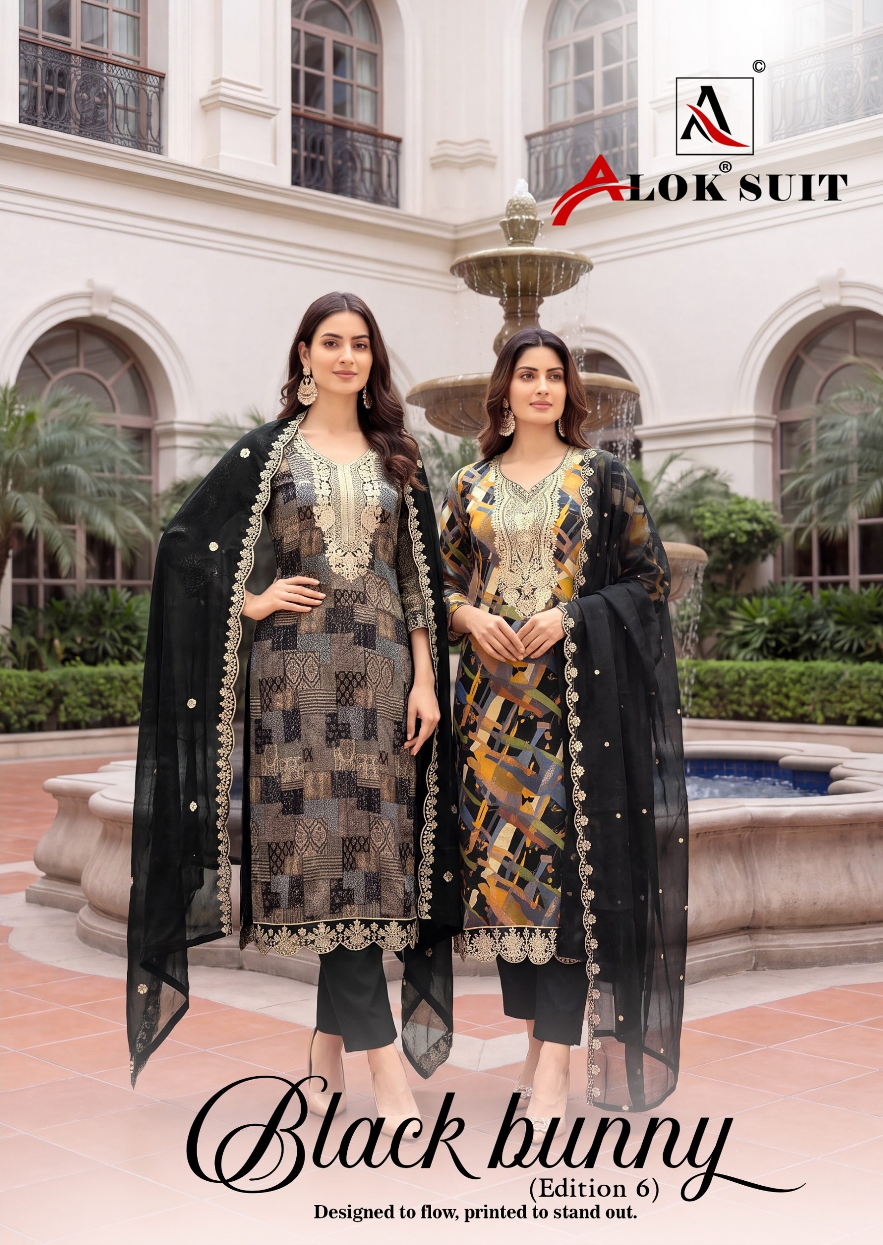 ALOK SUIT | BLACK BUNNY-6 | Premium Designer Collection