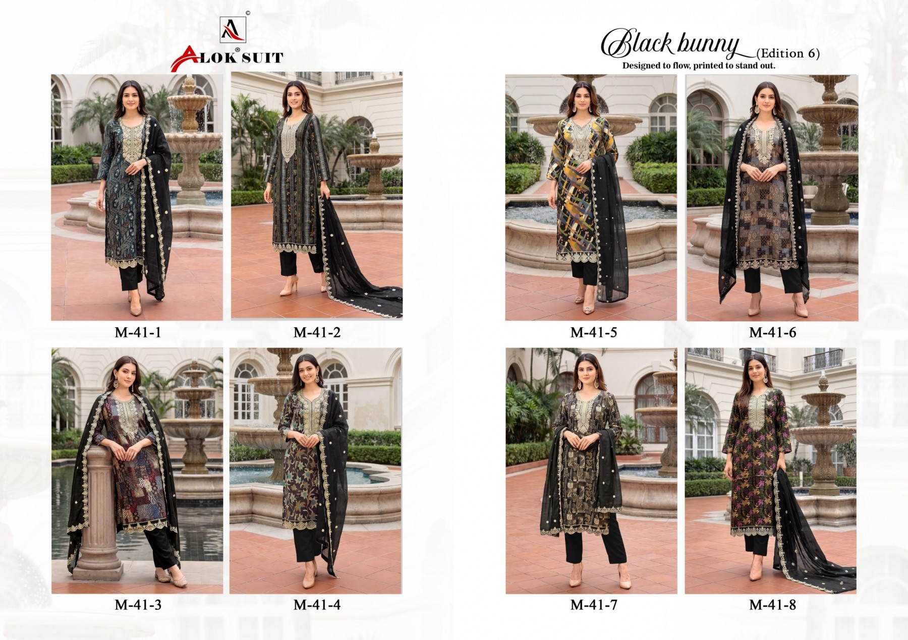 ALOK SUIT | BLACK BUNNY-6 | Premium Designer Collection