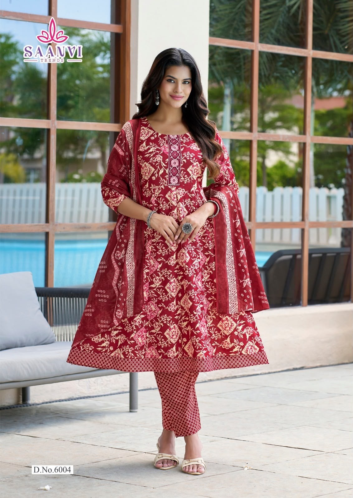 SAANVI TRENDS | RASHMIKA VOL-6 | Ready-Made Cotton Anarkali Collection
