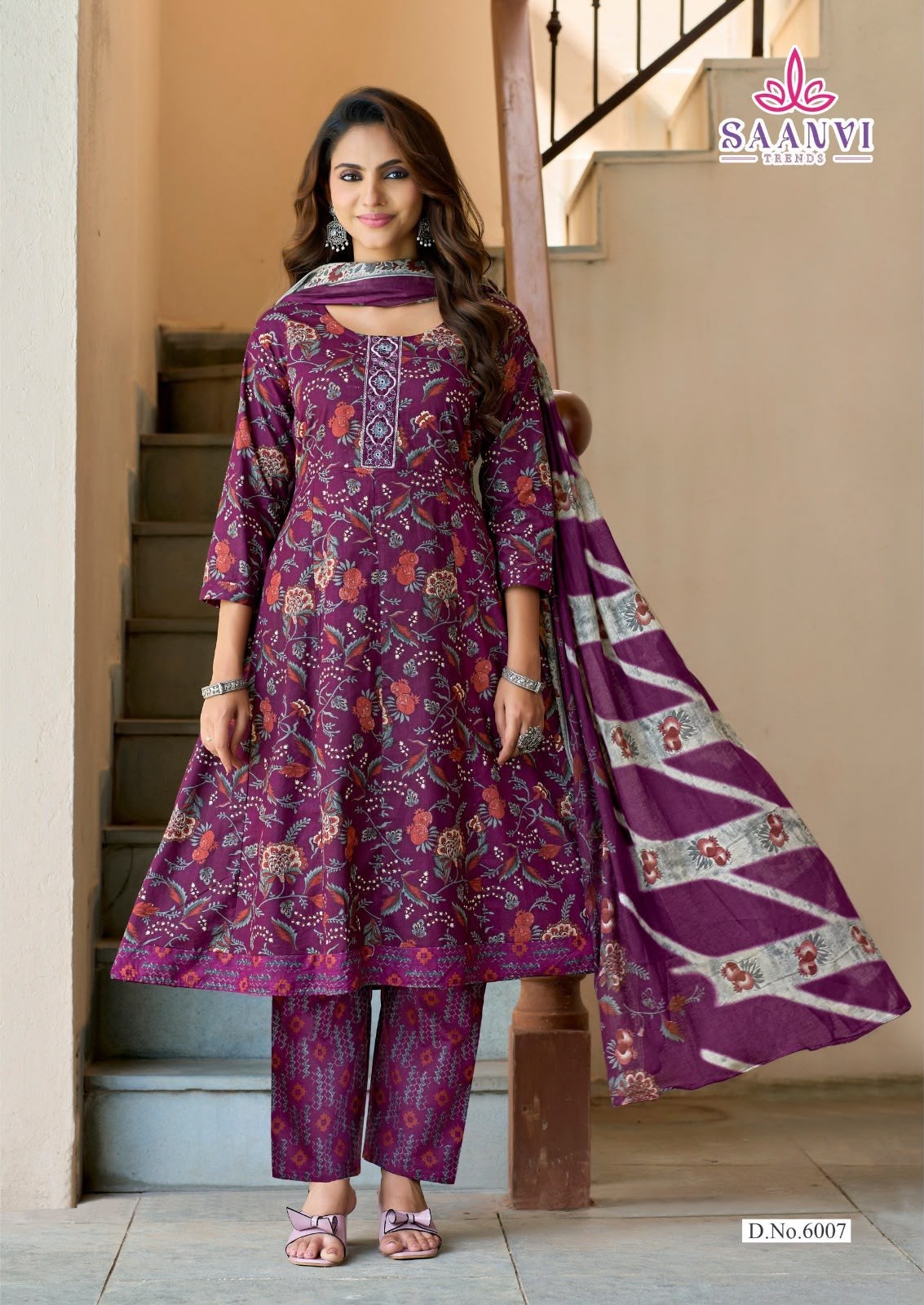 SAANVI TRENDS | RASHMIKA VOL-6 | Ready-Made Cotton Anarkali Collection