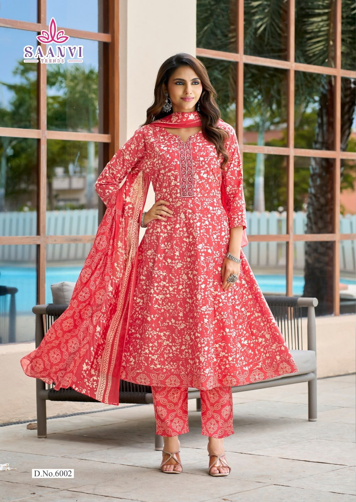 SAANVI TRENDS | RASHMIKA VOL-6 | Ready-Made Cotton Anarkali Collection