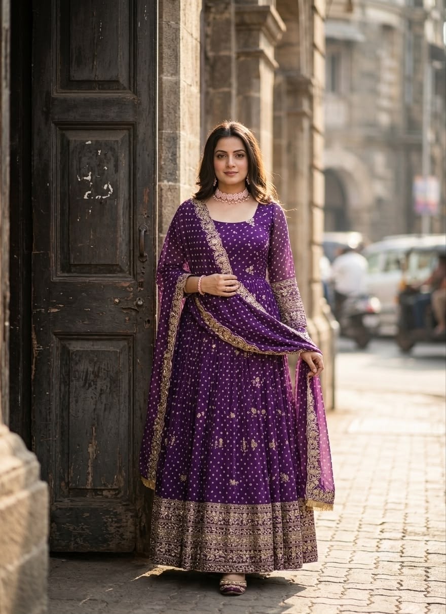 WW-1283 | Bhandhani Print Sequence Embroidered Designer Collection