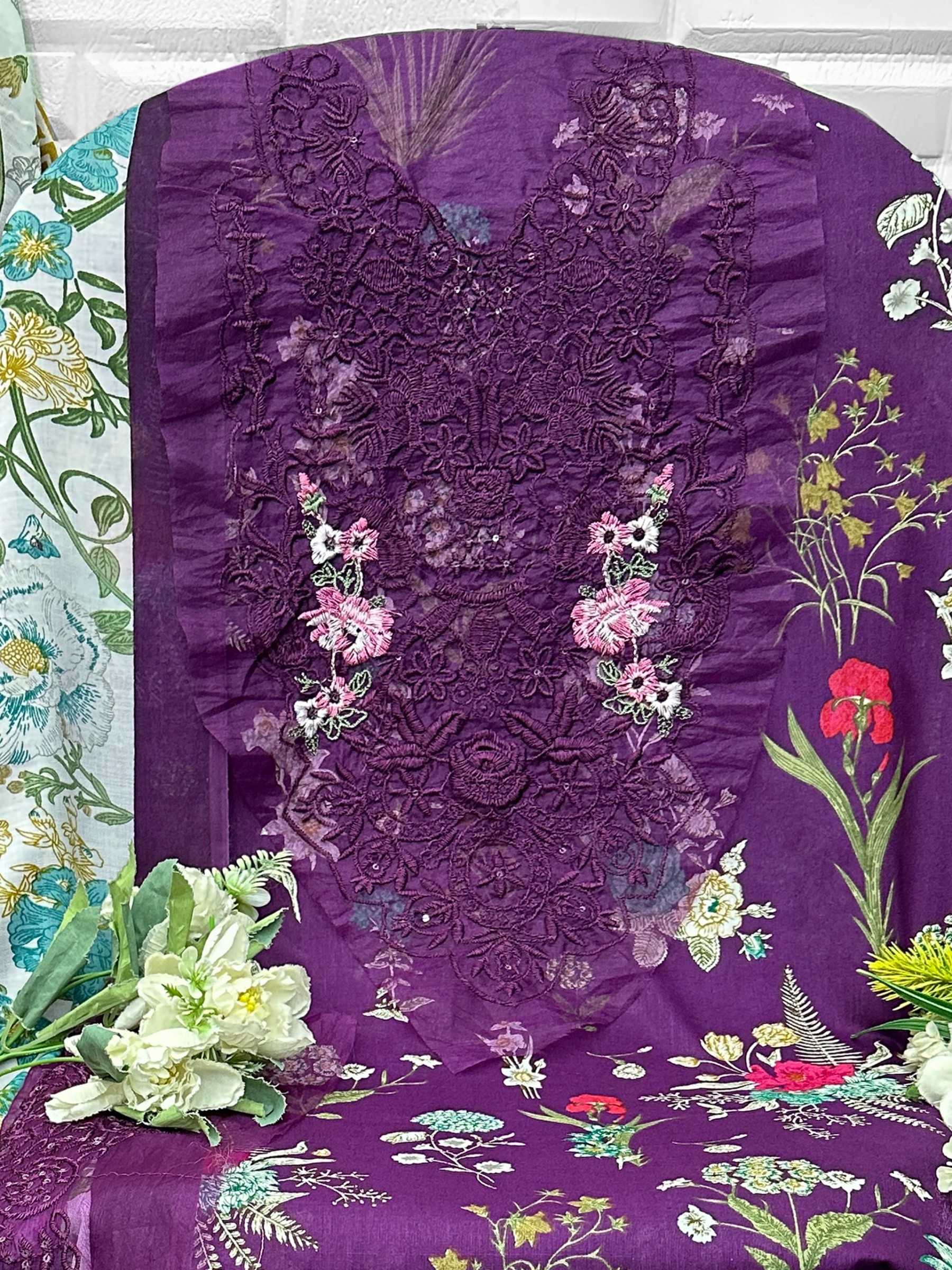 AASHA DESIGNER | 1235-1236 | Cotton Patch Embroidery Collection