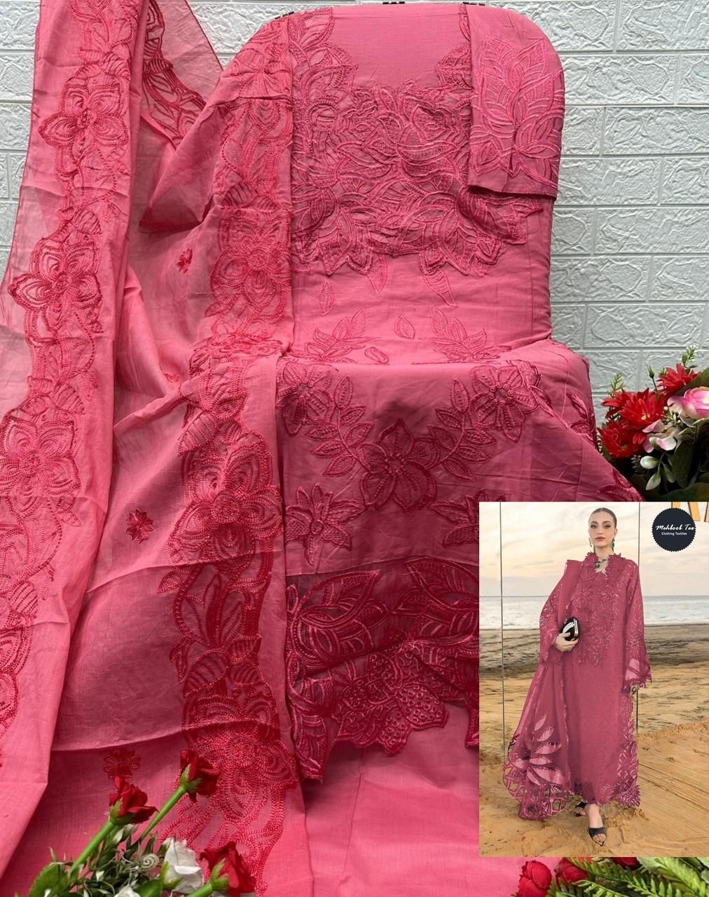 MEHBOOB TEX | Rangrasiya Lawn Vol-2 | Cotton Embroidery Collection
