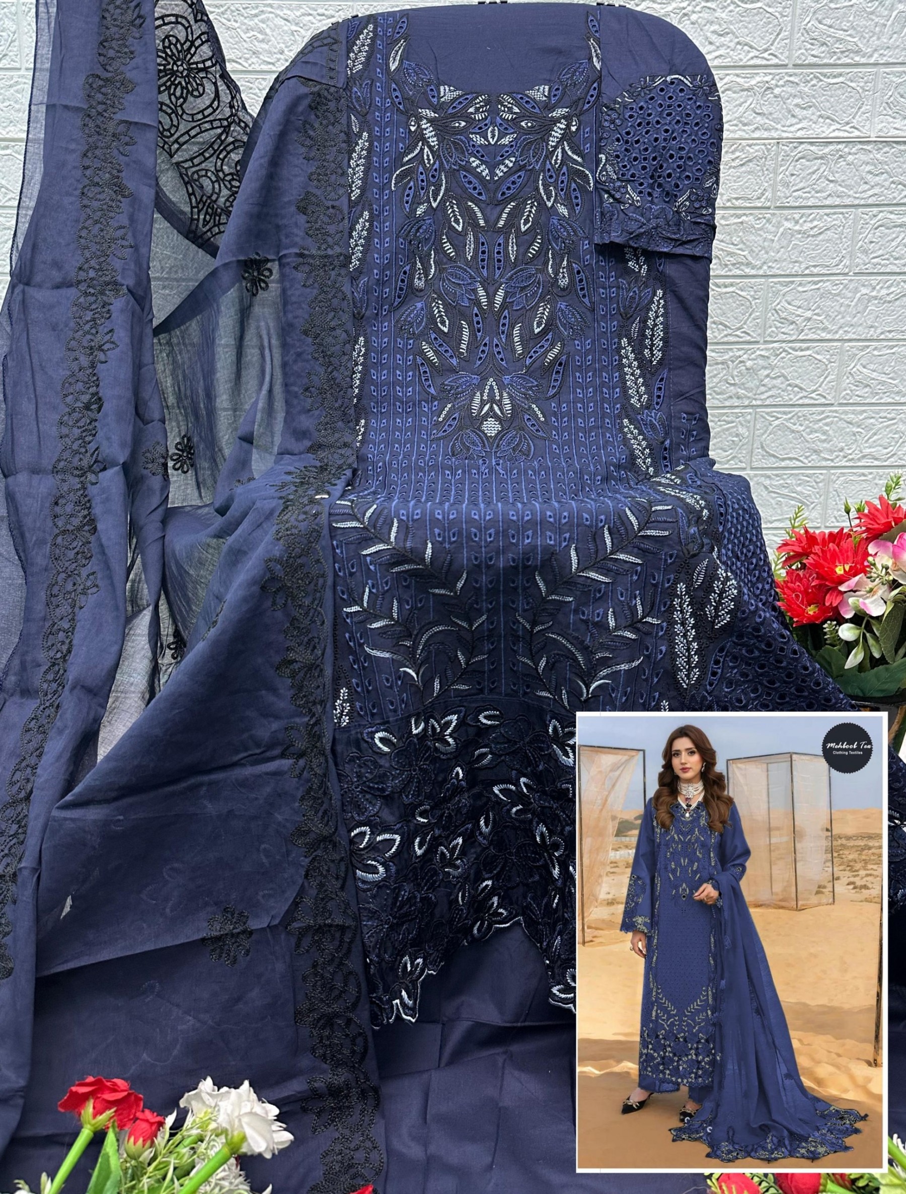MEHBOOB TEX | Rangrasiya Lawn Vol-2 | Cotton Embroidery Collection