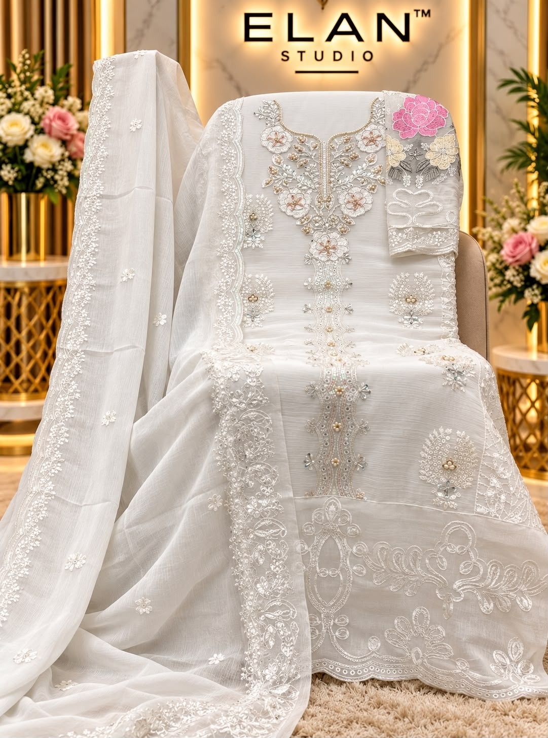 ELAN STUDIO | MARIA.B Chiffons E-71 | Heavy Embroidery Collection