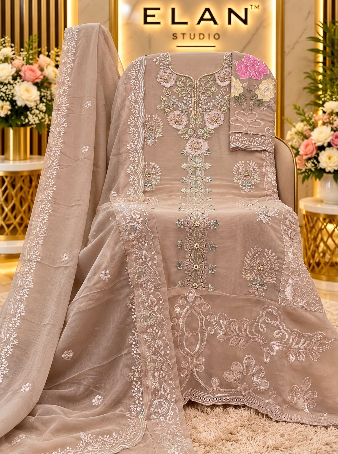 ELAN STUDIO | MARIA.B Chiffons E-71 | Heavy Embroidery Collection