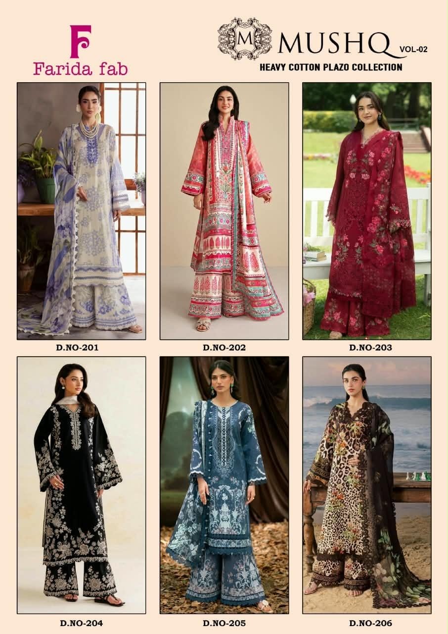 FARIDA FAB | MUSHQ VOL 2 | Pure Cotton Printed Designer Collection
