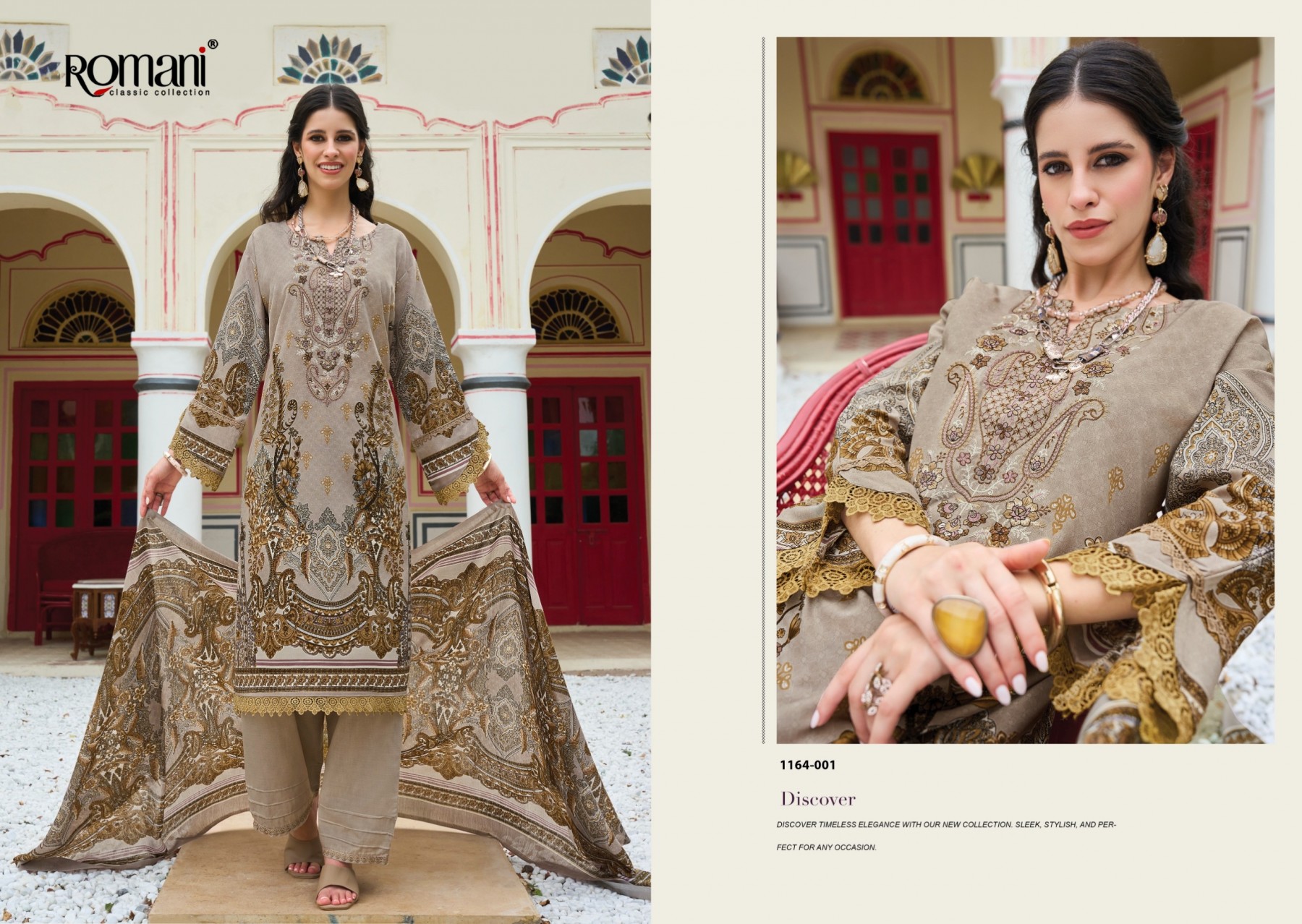 ROMANI | AARZU VOL-37 | Premium Soft Cotton Heavy Embroidery Festive Collection
