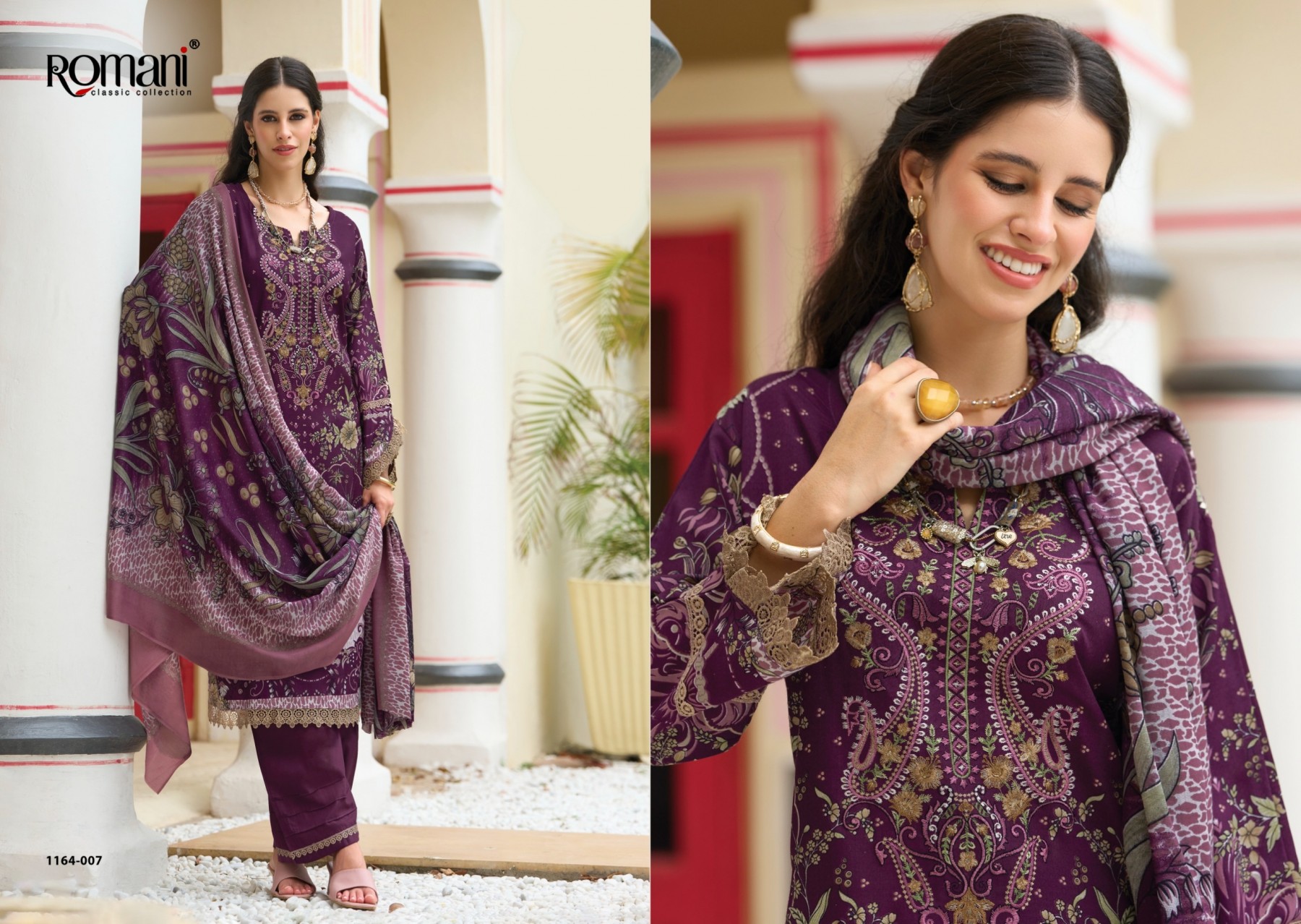ROMANI | AARZU VOL-37 | Premium Soft Cotton Heavy Embroidery Festive Collection