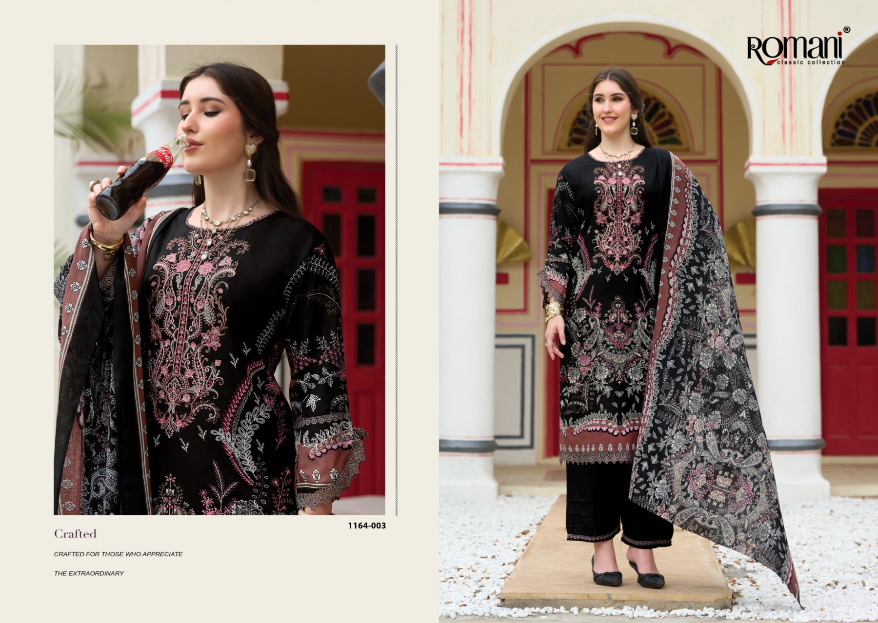 ROMANI | AARZU VOL-37 | Premium Soft Cotton Heavy Embroidery Festive Collection