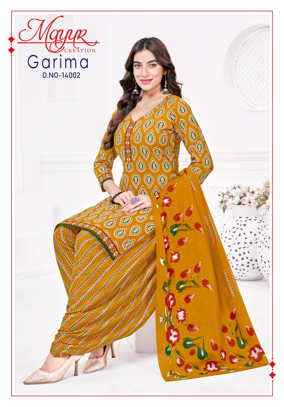 MAYUR CREATION | GARIMA VOL 14 | Pure Cotton Printed Patiala Collection