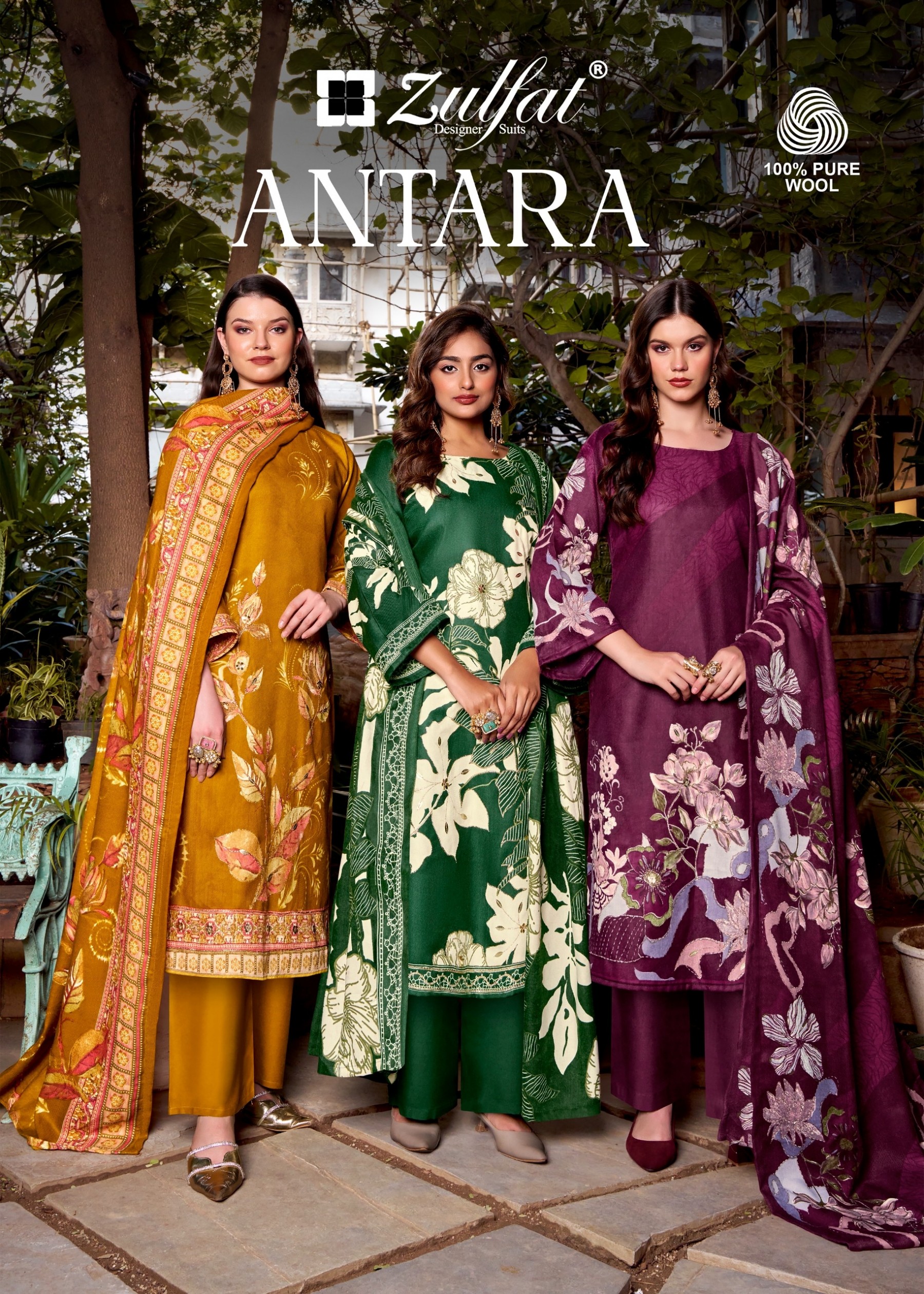 ZULFAT | ANTARA | Pure Woollen Pashmina Heavy Handwork Winter Collection