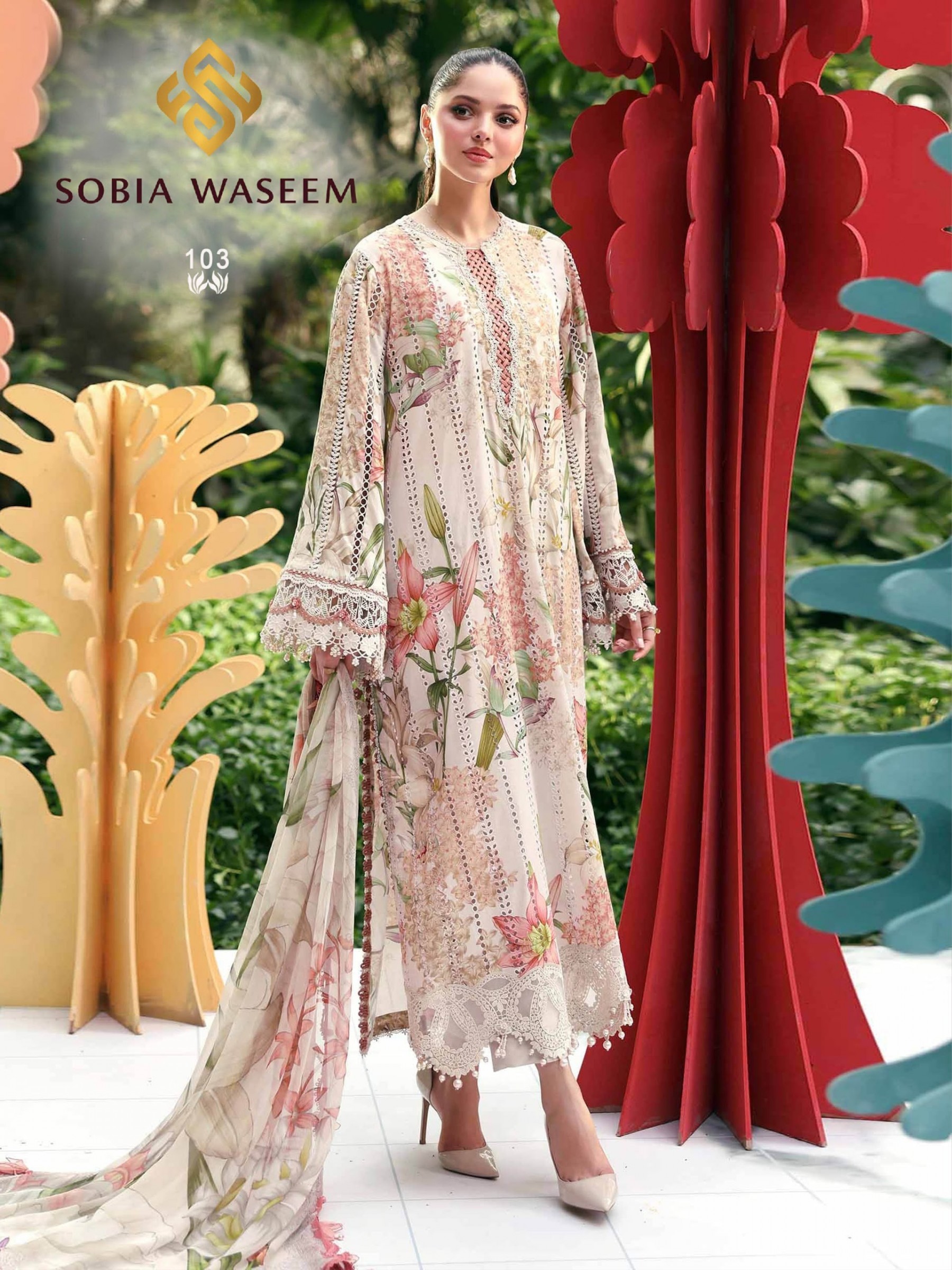 SOBIA WASEEM | M PRINT VOL-1 | Heavy Lawn Cotton Karachi Print Collection