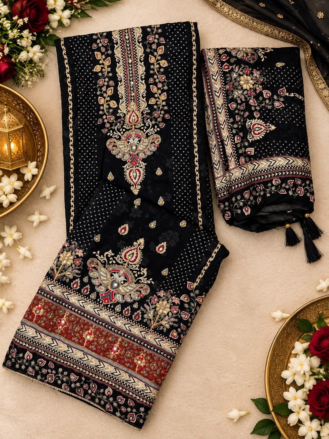 KT-408 & KT-409 | Pure Viscose Maslin Digital Print Hand Work Designer Collection