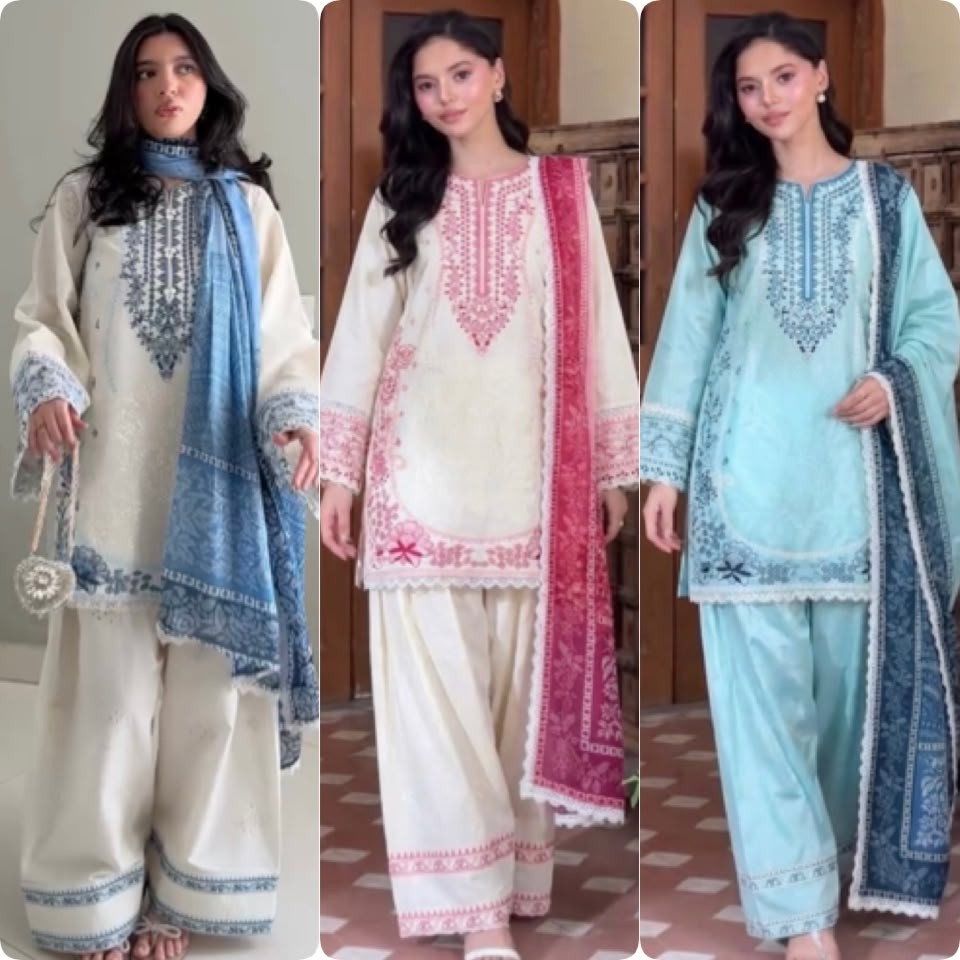 AD233 | Pure Satin Rayon Embroidery Work | Designer Farshi Palazzo Collection