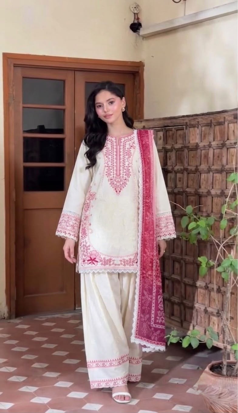AD233 | Pure Satin Rayon Embroidery Work | Designer Farshi Palazzo Collection