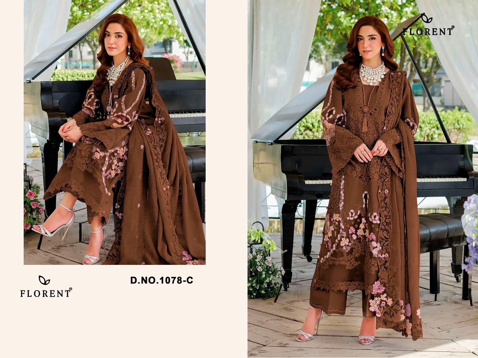 FLORENT-1078 C CAMBRIC COTTON EMBROIDERY WORK IN PAKISTANI SUIT