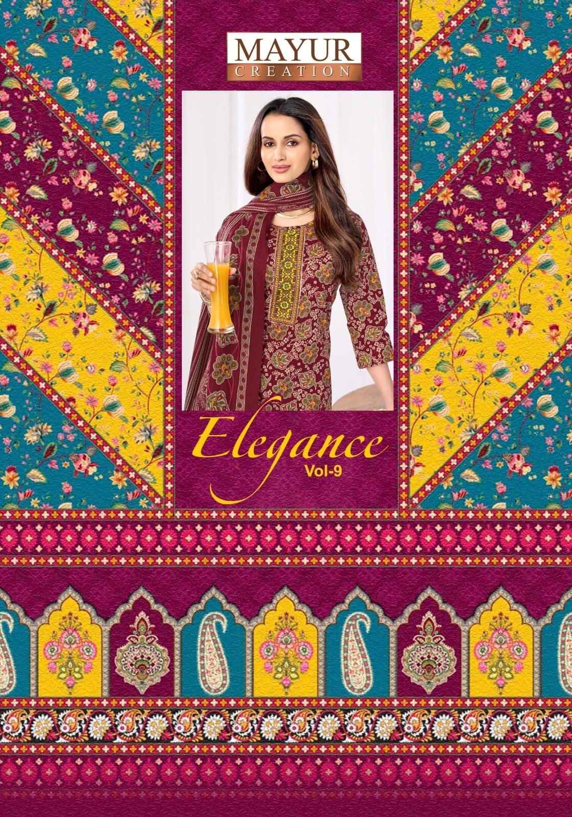 ELEGANCE VOL:-9  READYMADE COTTON DRESS  MAYUR CREATION 