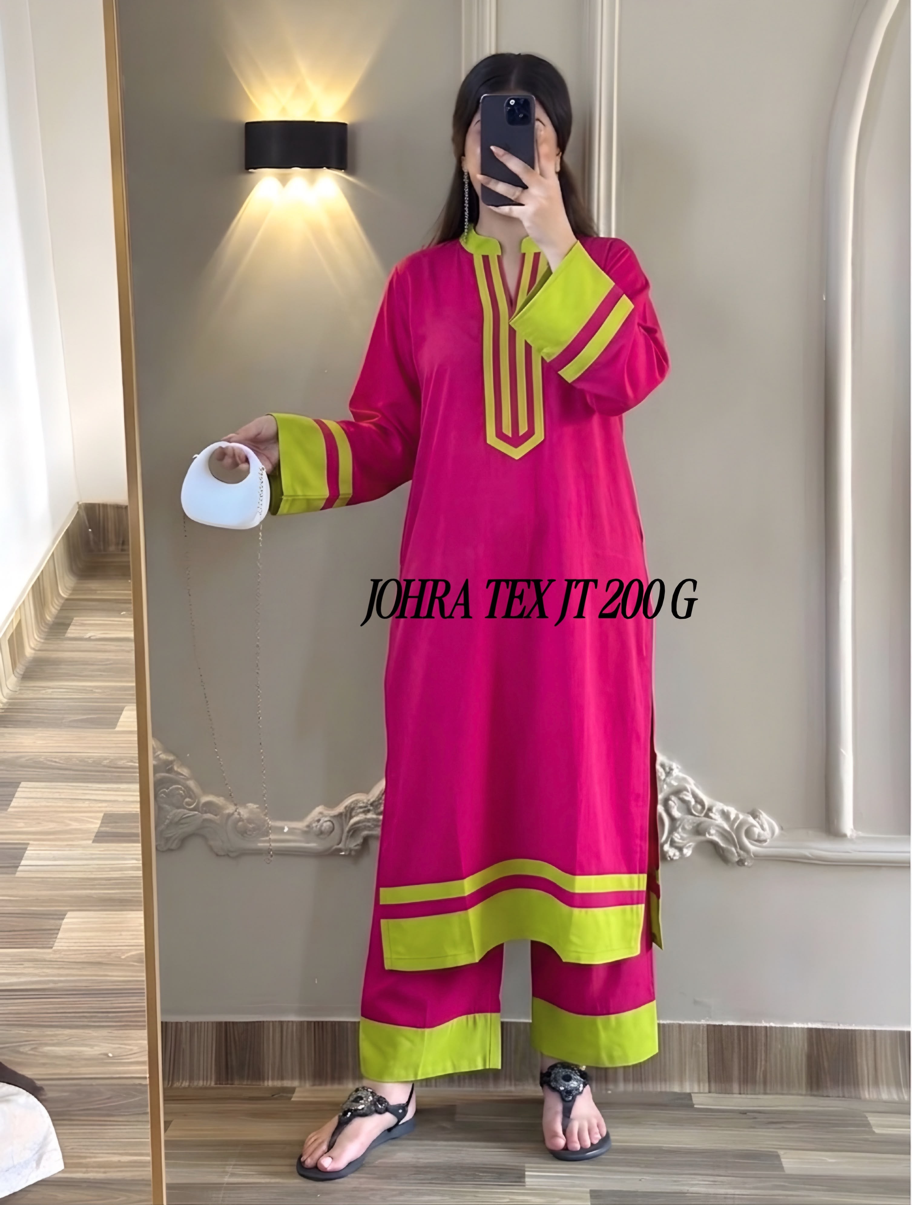 JT - 200 - VISCOSE REYON READYMADE CORD SET BY JOHRA TEX