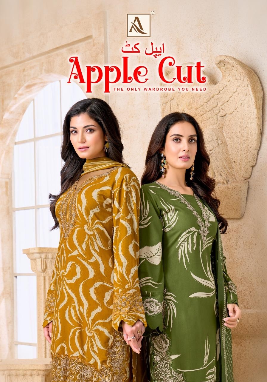 Alok Suit Apple Cut Designer Viscose Reyon Printed Suit (Full Set) Wholesale Price 