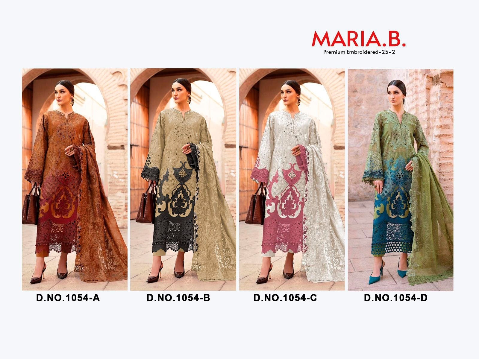 FLORENT | MARIA B PREMIUM EMBROIDERED 25-2 | Design 1054 ABCD | RD Fashion Surat