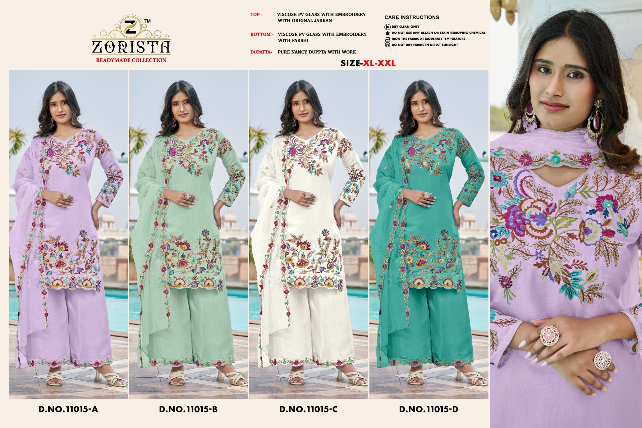 ZORISTA | 11015 A-B-C-D | Pakistani Concept Readymade Collection | RD Fashion Surat