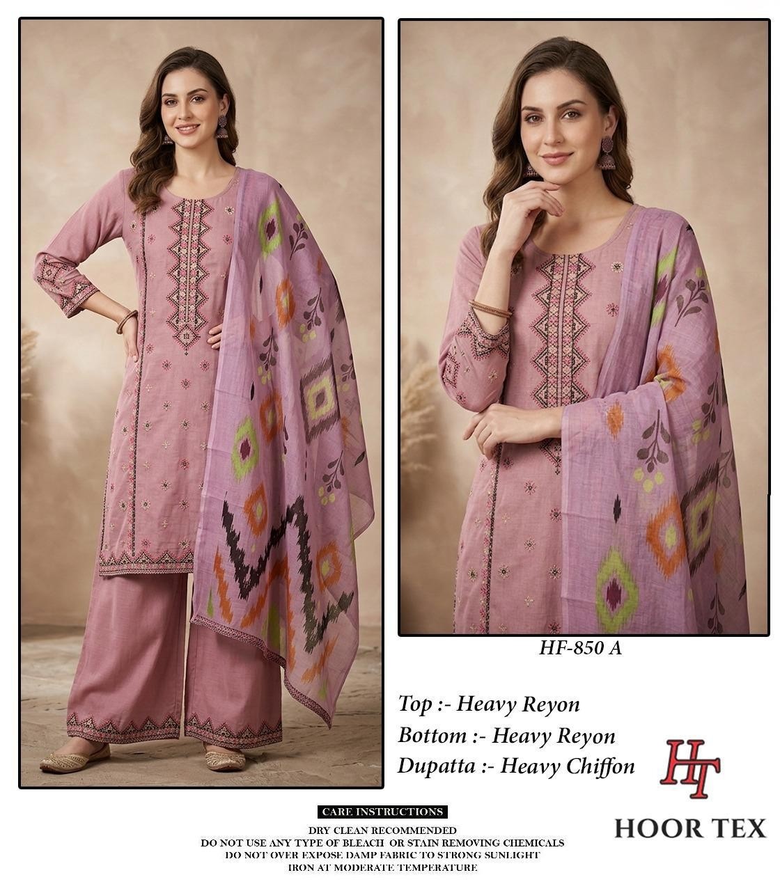 HOOR TEX | HF-850 | Heavy Reyon Pakistani Full Stitched Suit | RD Fashion Surat