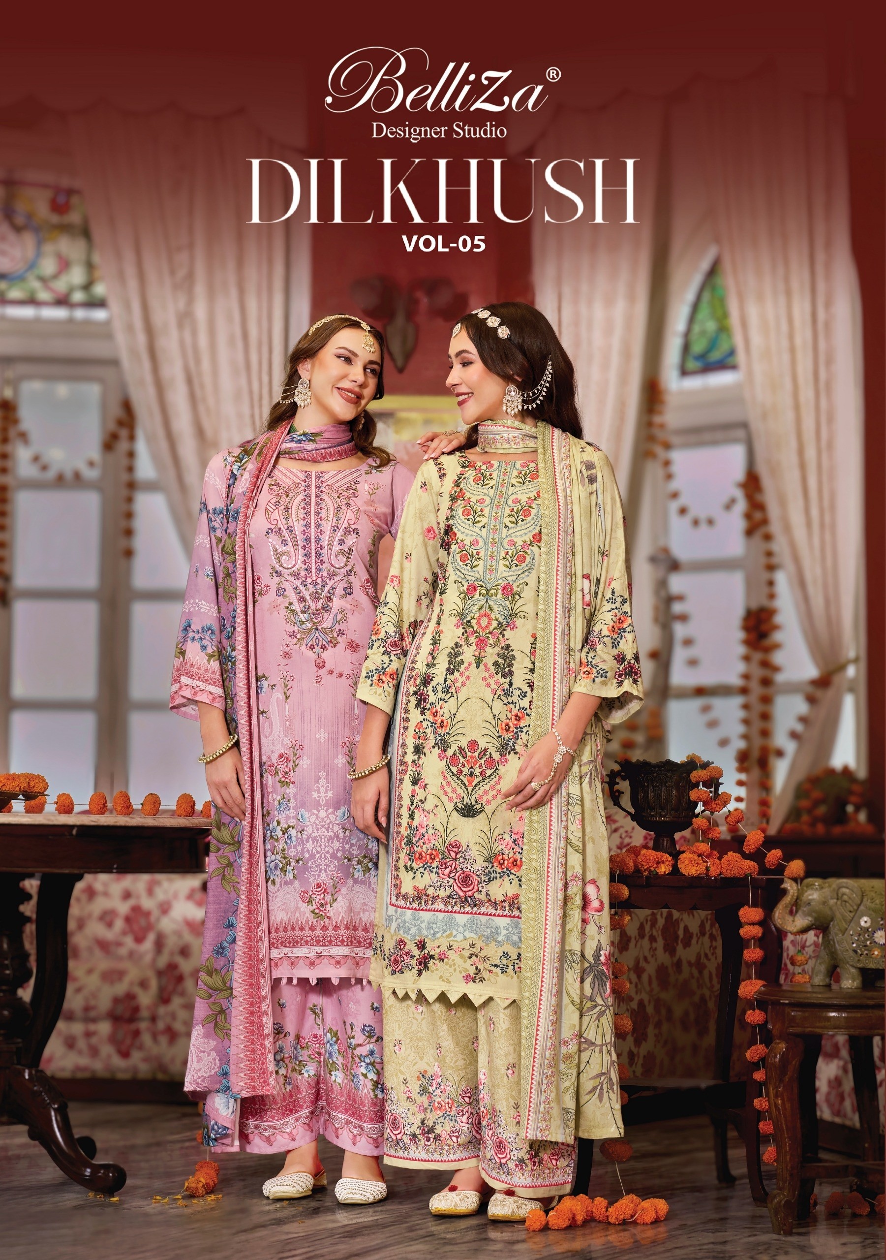 BELLIZA | DILKHUSH VOL-5 | Viscose Rayon Embroidered Suit | RD Fashion Surat