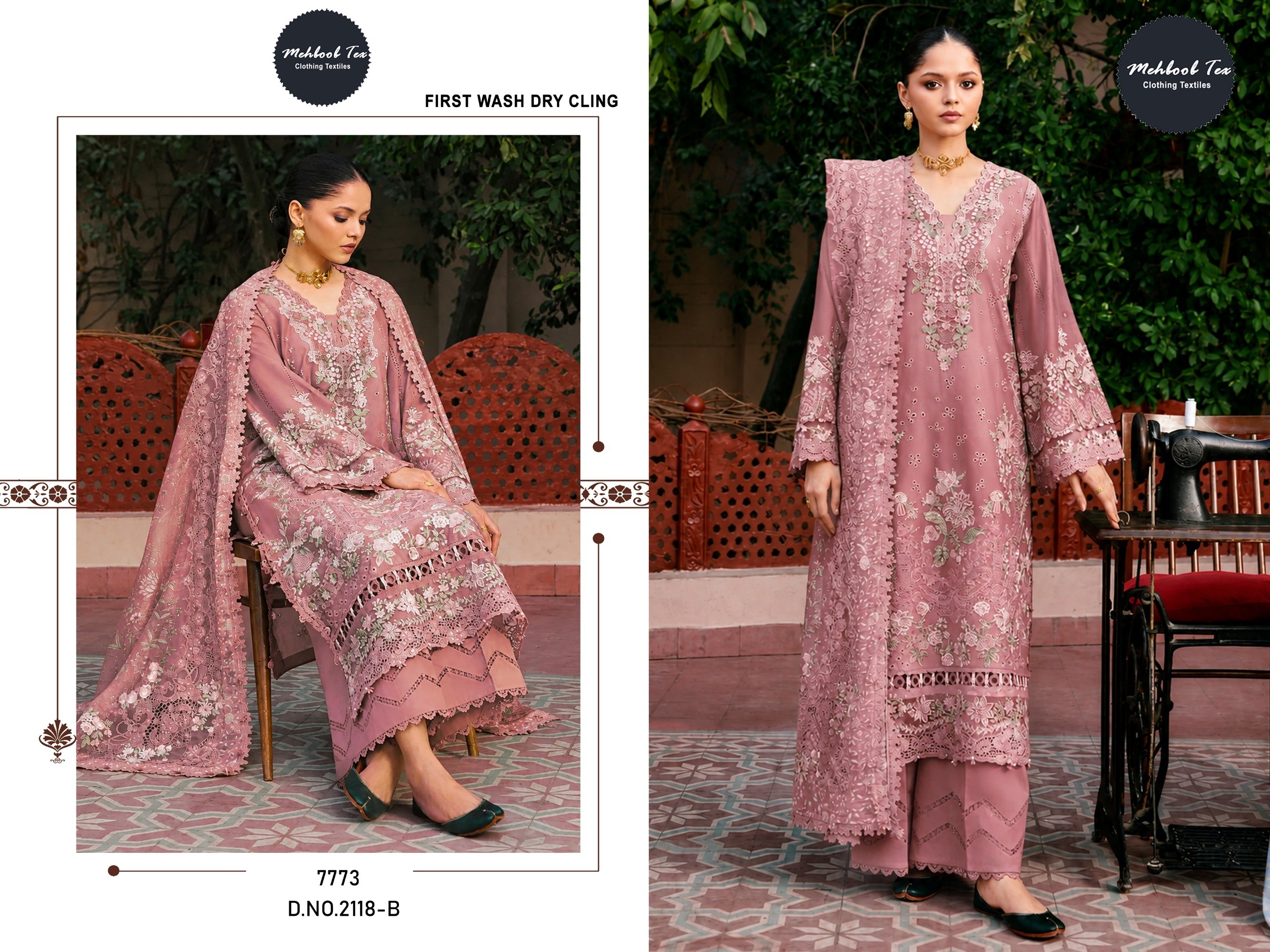 MEHBOOB TEX | PREMIUM EMBROIDERED 3 PIECE SUIT