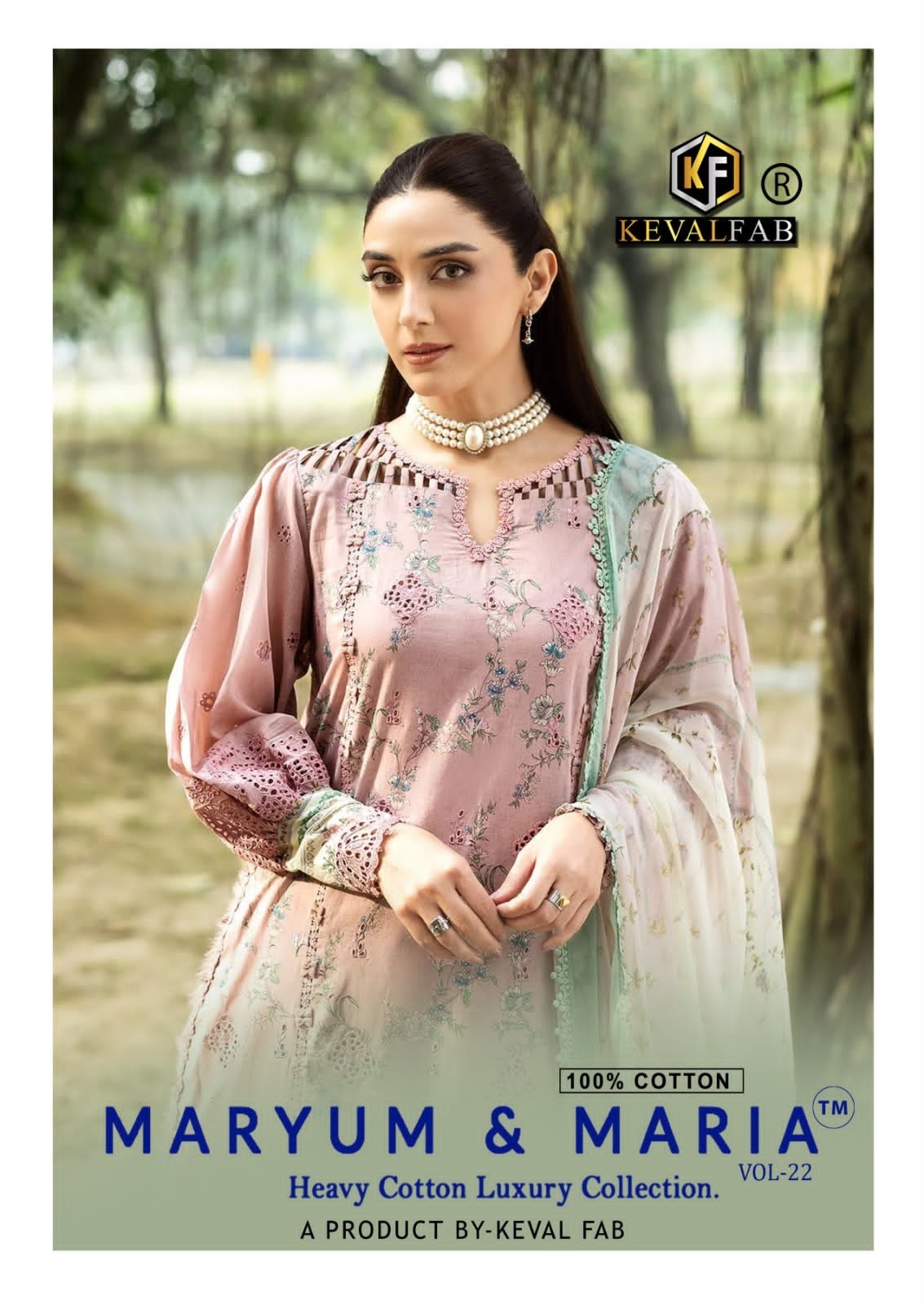 KEVAL FAB | MARYUM & MARIA Vol.22 | Heavy Cotton Print | Heavy Mal Mal Dupatta | 6 Designs