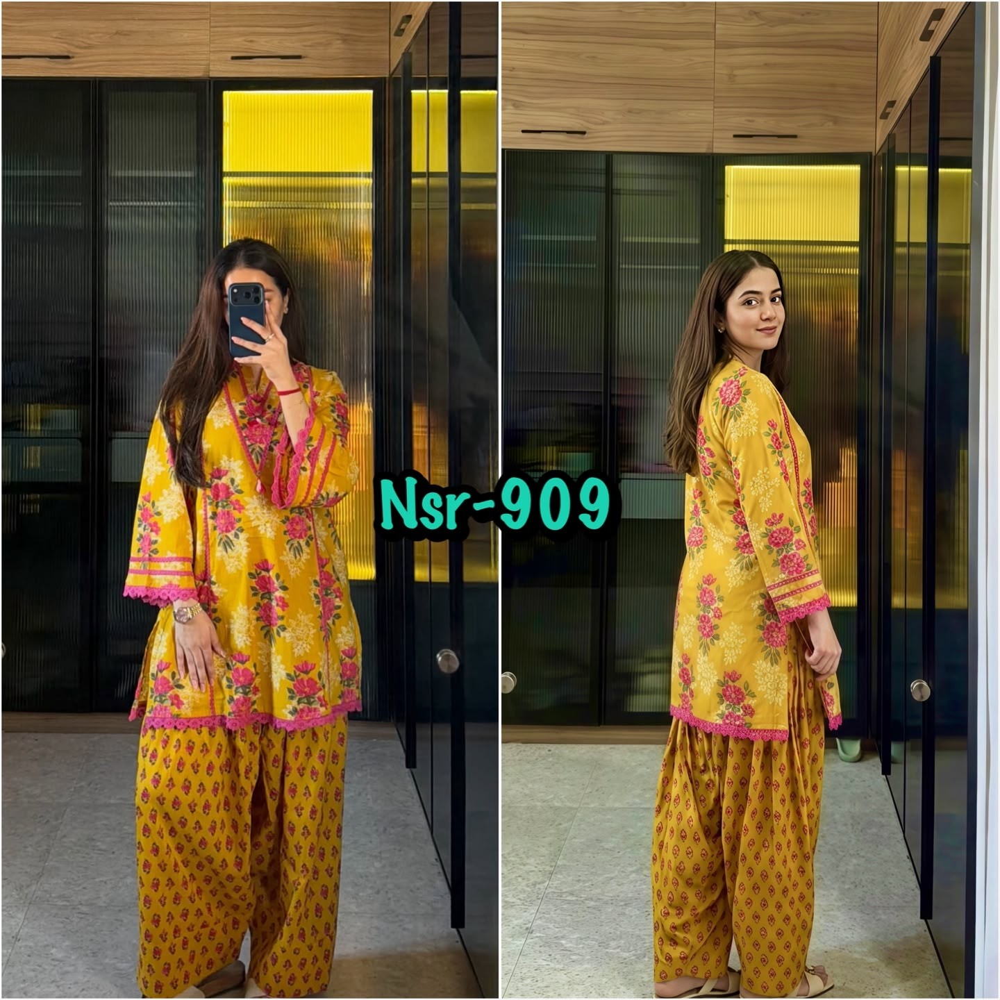 NSR-909 | Premium Natural Crepe Cord Set | RD Fashion Surat