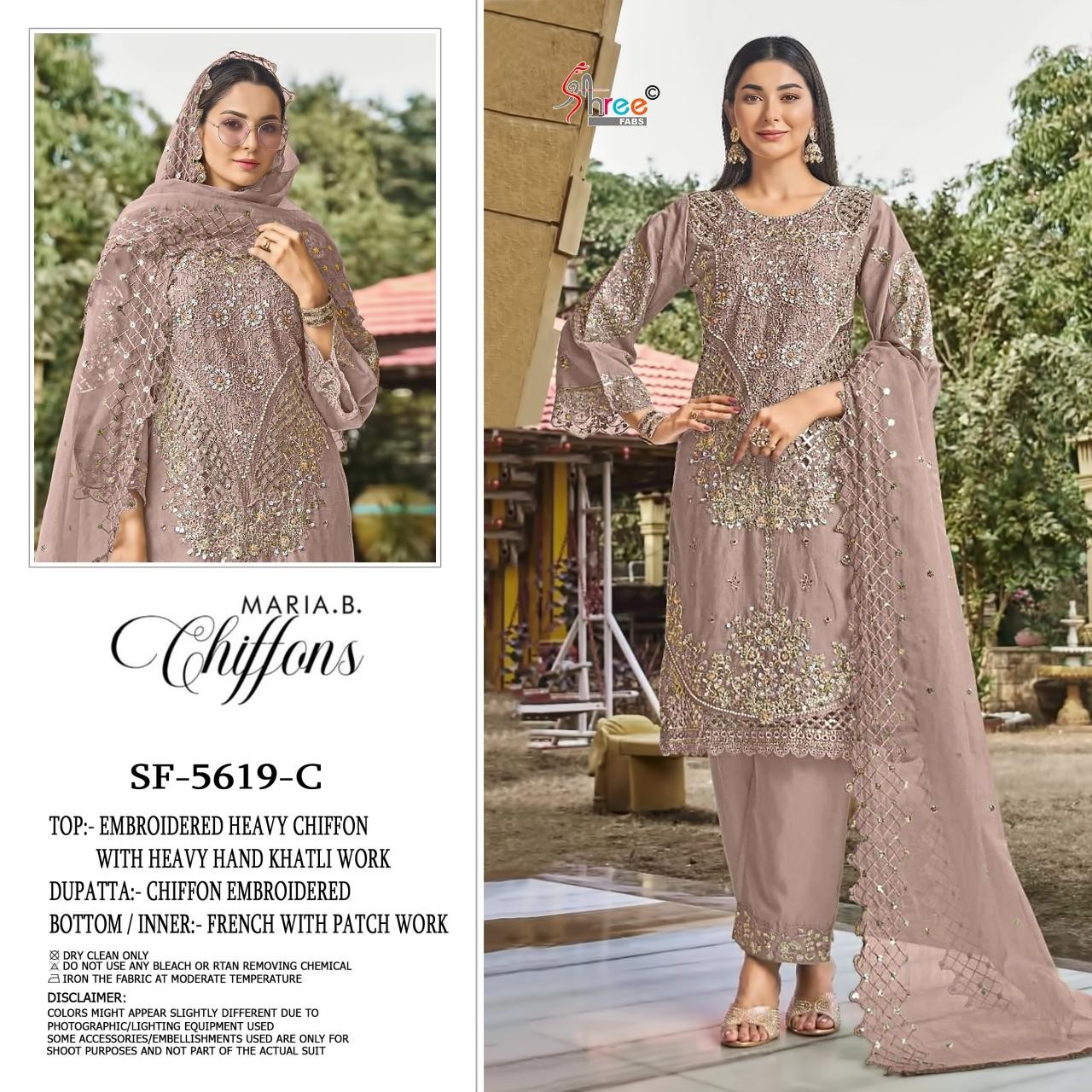 SF-5619 Premium Hand Khatli Cut Work Suit