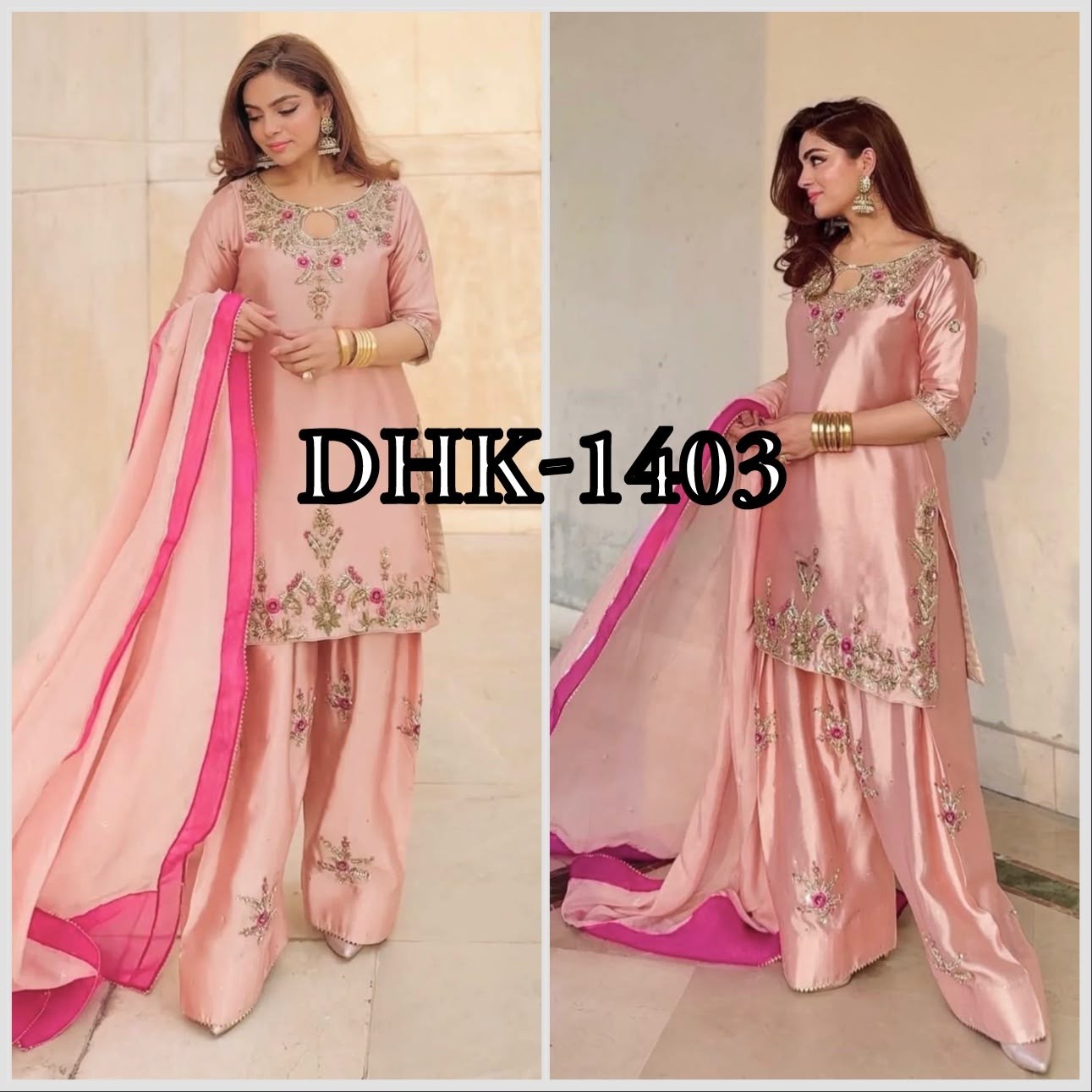 DHK-1403 Devsena Silk Farshi Shalwar Suit