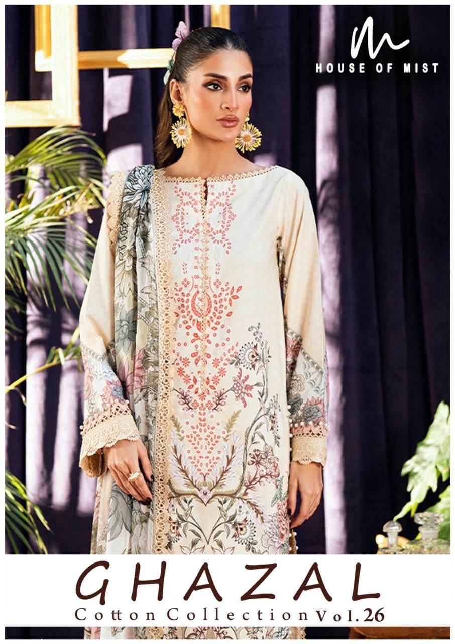 Mist Ghazal Vol.26 | Pure Cotton | 6 Designs | Ready to Ship