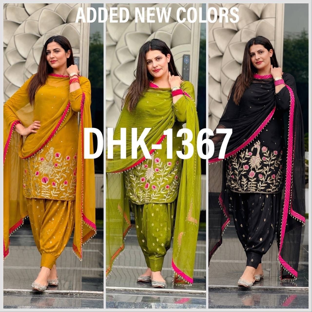 DHK-1367 | Patiala Dhoti Set | Heavy Embroidery | Ready to Wear