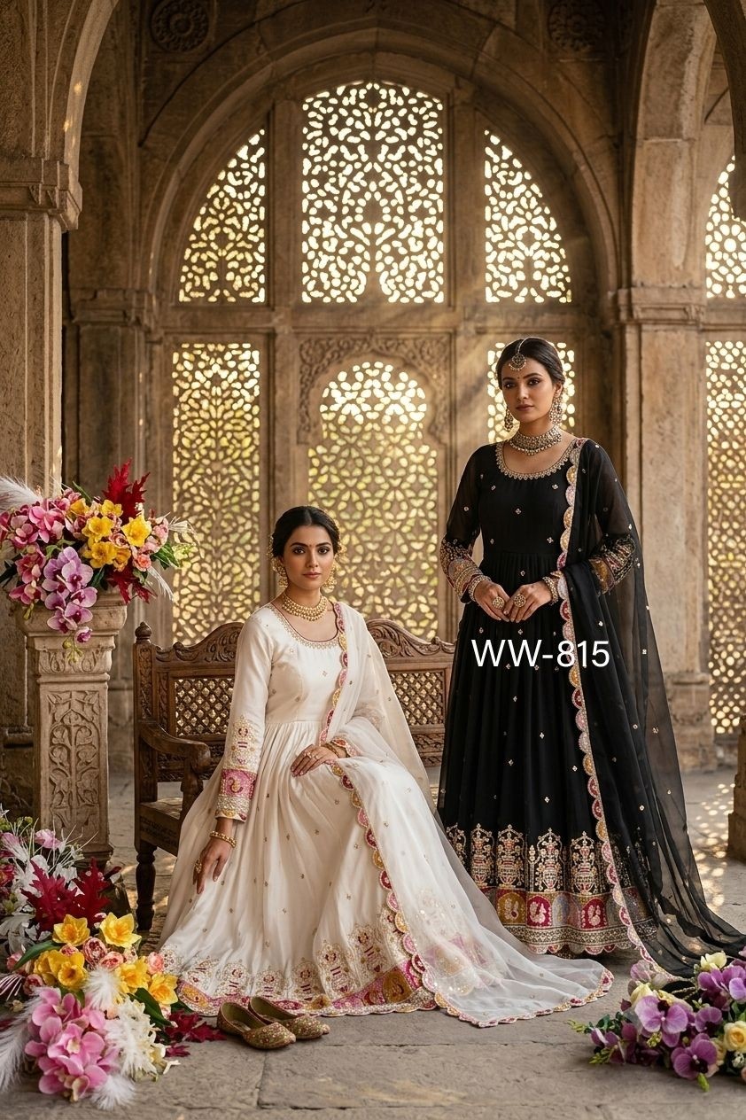 WW-815 | Blooming Georgette | Heavy Embroidery | Ready to Wear