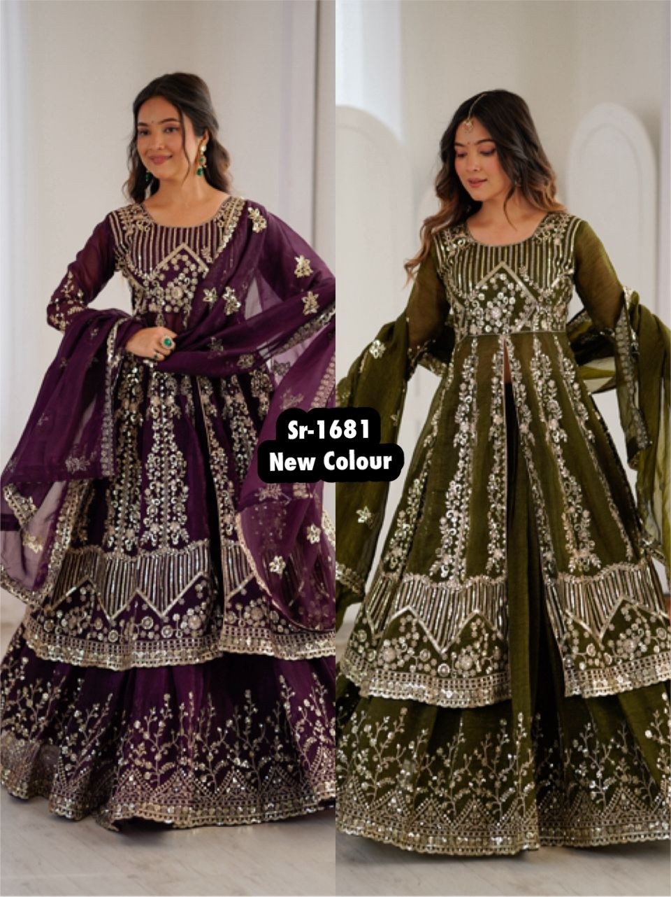 SR-1681 | Crunchy Silk | Heavy Embroidery | Designer Lehenga