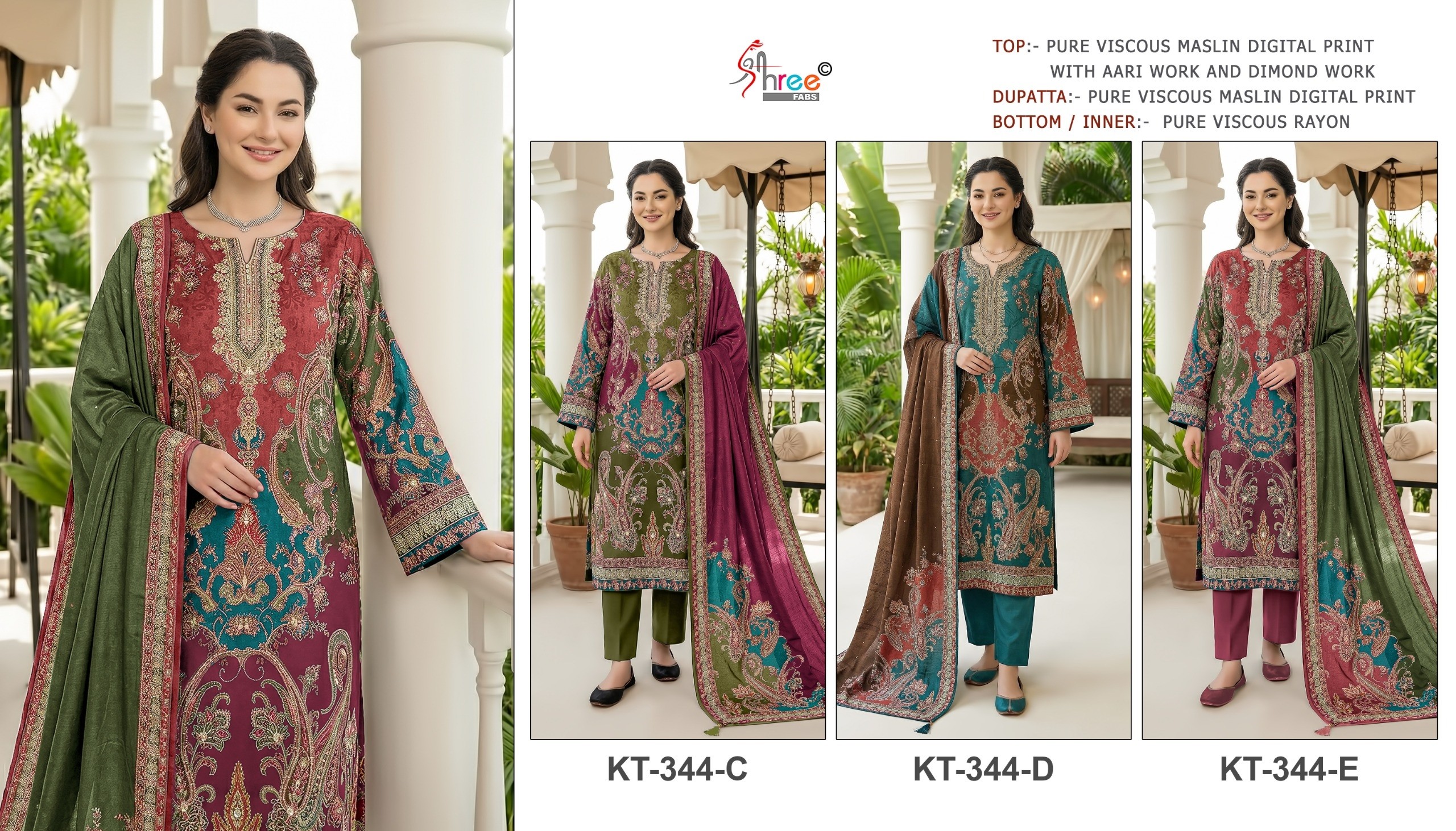 KT-344 | New Colour | Aari Work Collection