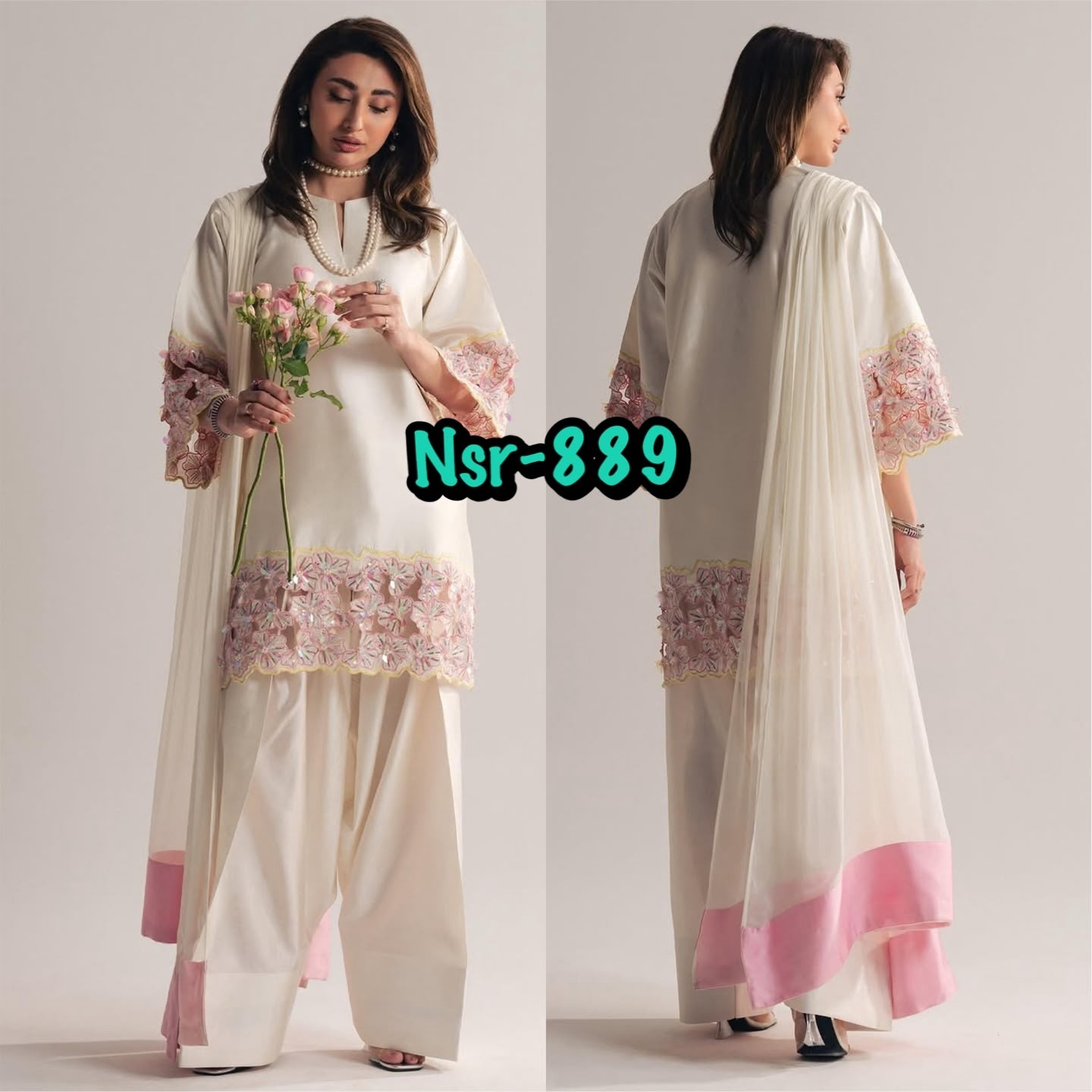 NSR-889 | Premium Designer Farshi Pant Suit